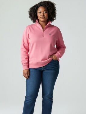 Vineyard Vines Pink Quarter Zip Pullover Sweatshirt Women’s Medium